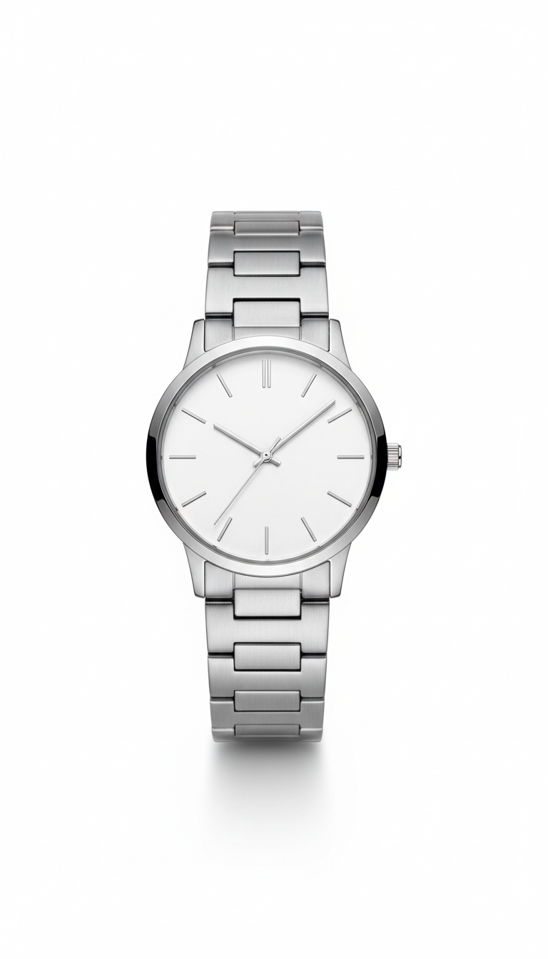 Minimalist Metallic Band Wristwatch