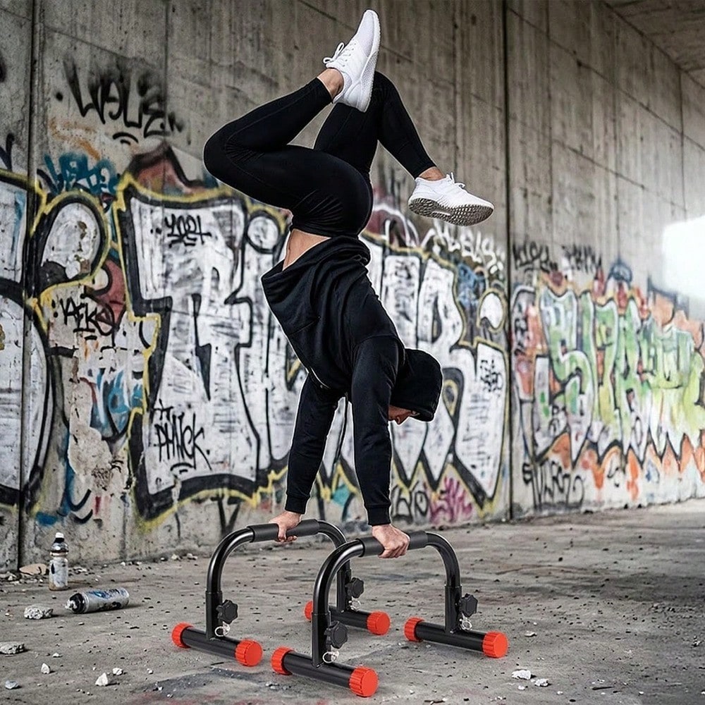 Parallettes Bars Push Up Stands, Heavy Duty Calisthenics Dip Bars with 300kg Weight Capacity, Strength Training Equipment for Home Gym Workouts