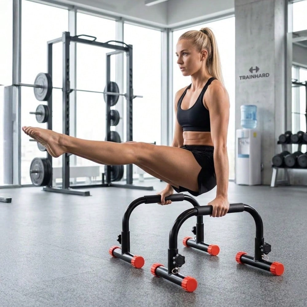 Parallettes Bars Push Up Stands, Heavy Duty Calisthenics Dip Bars with 300kg Weight Capacity, Strength Training Equipment for Home Gym Workouts