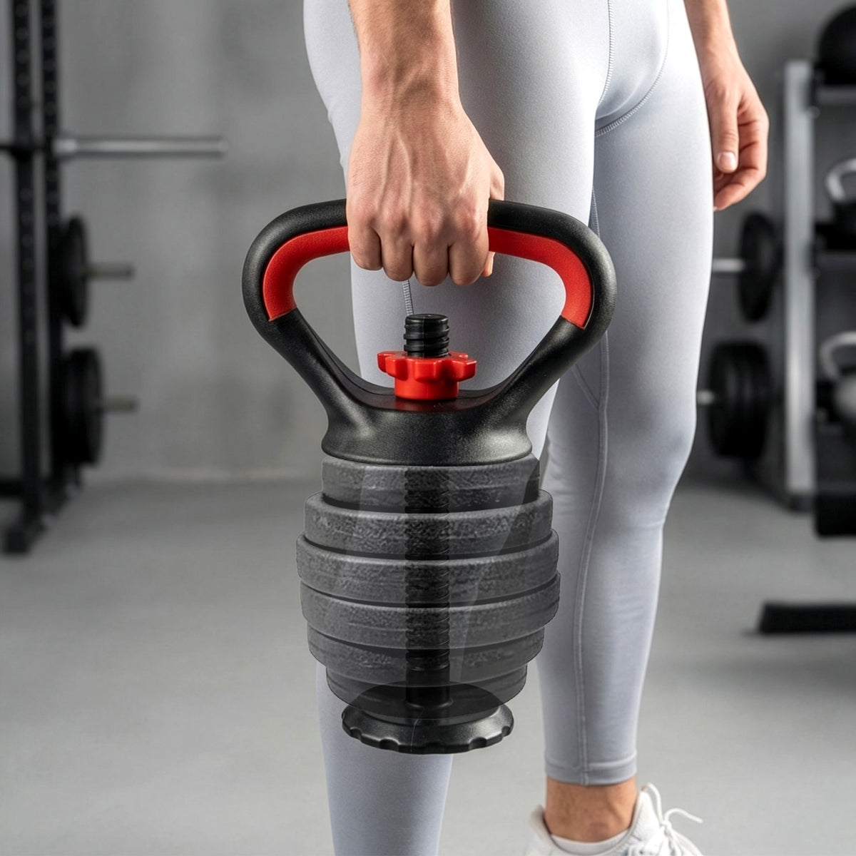 1 Set Multi-Function Heavy-Duty Kettlebell Accessories, Integrated Kettlebell Handle Set with Non-Slip Grip, Includes Connecting Rod, Base, and Non-Slip Nut Caps. Suitable for Strength Training, Home Workouts, Squat Training, Gym, and Arm Strength