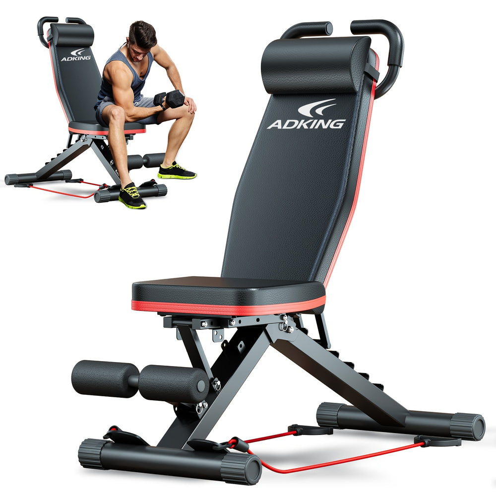 14-In-1 Multi-Functional Weight Bench, Pre-Assembled Foldable Dumbbell Bench, 453.59 KG Heavy-Duty Capacity, 6 Incline Levels, Home Gym Strength Trainer