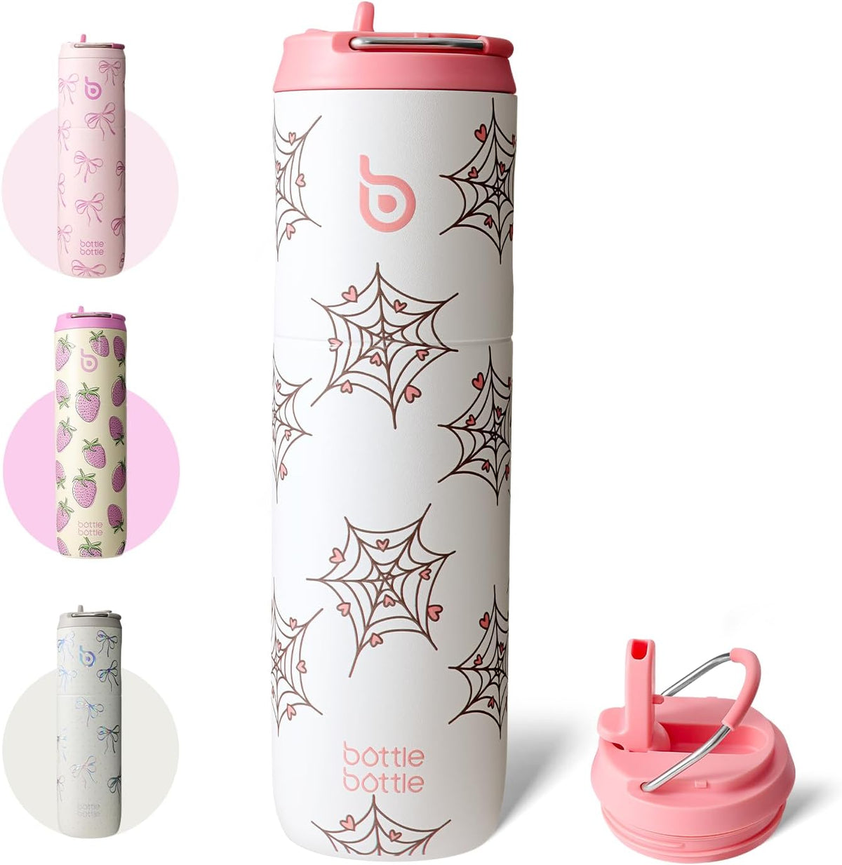 Bottle Bottle Stainless Steel Water Bottle 700ml with Straw and Lid Sports Insulated Metal Water Bottles with Handle(Light Gray)