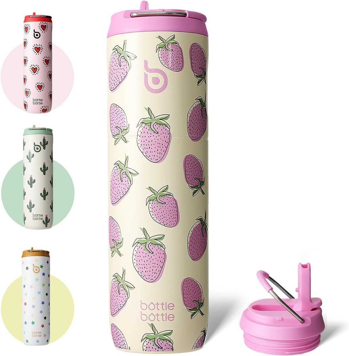 Bottle Bottle Stainless Steel Water Bottle 700ml with Straw and Lid Sports Insulated Metal Water Bottles with Handle(Light Gray)