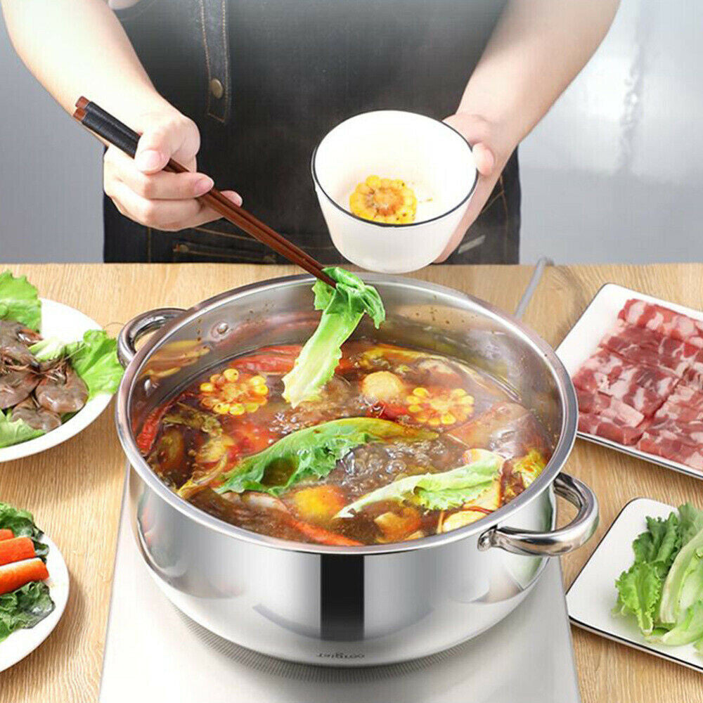 LARGE 28cm 3 Tier Stainless Steel Steam Cooker Steamer Pan Cook Food Veg Pot lid