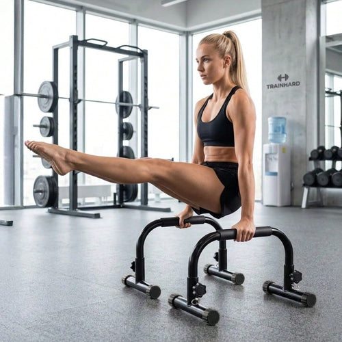 Parallettes Bars Push Up Stands, Heavy Duty Calisthenics Dip Bars with 300kg Weight Capacity, Strength Training Equipment for Home Gym Workouts